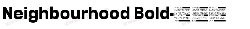 Neighbourhood Bold字体转换